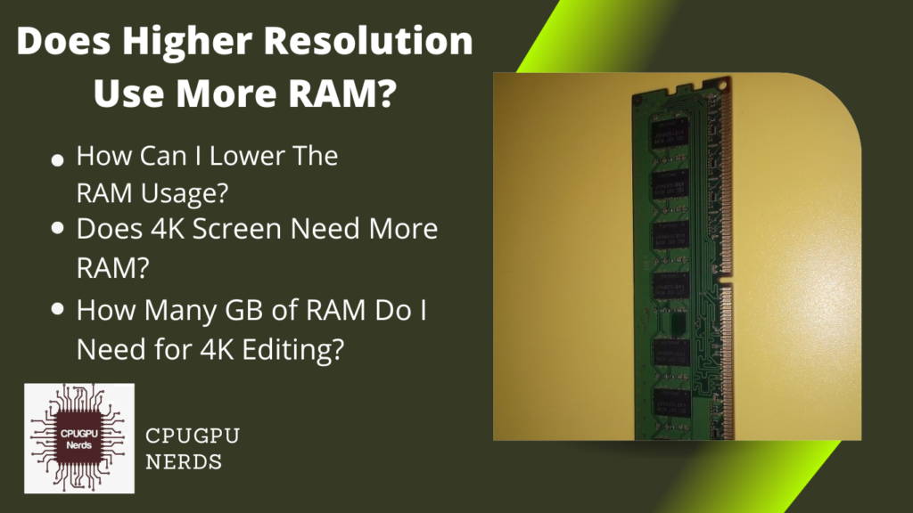 Does Higher Resolution Use More RAM?