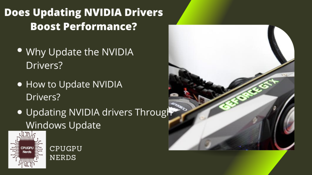 Does Updating NVIDIA Drivers Boost Performance?