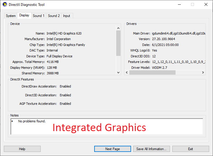 How Can I Know If My Laptop Has Integrated Graphics Or Not? | cpugpunerds.com