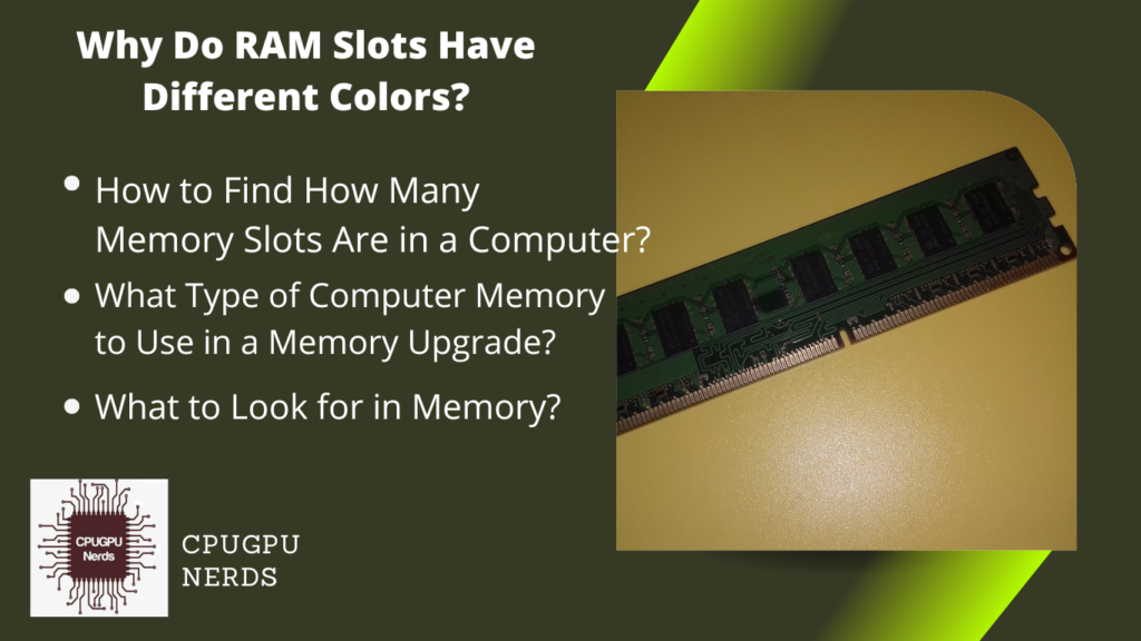 Why Do RAM Slots Have Different Colors?