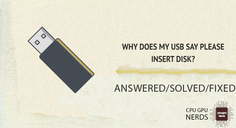 Why Does My USB Say Please Insert Disk? | cpugpunerds.com